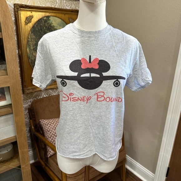 Gildan Tops - Disney Women’s Gray T-Shirt Disney Bound Plane Size Small